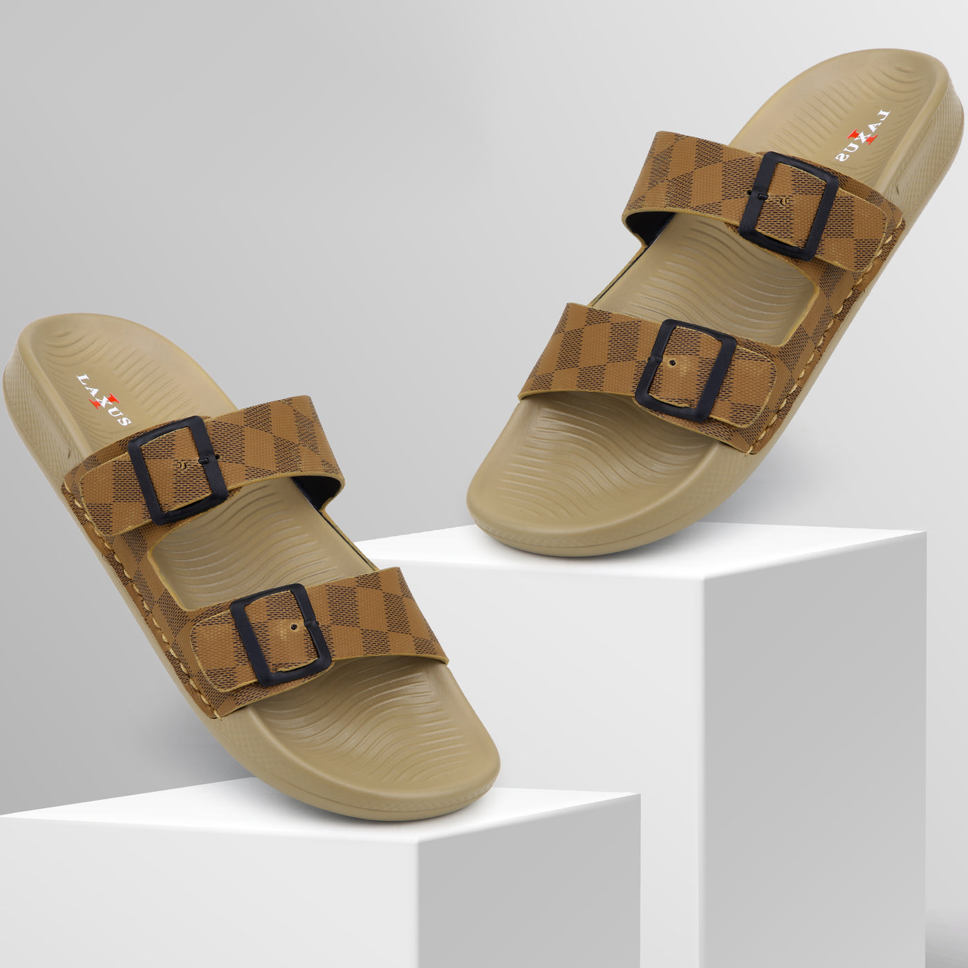 Gold Sole Laxus Double Strap Slide