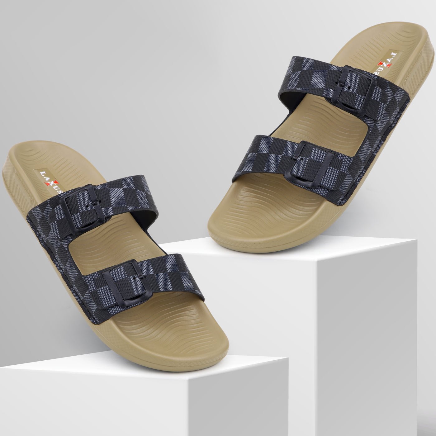 Gold Sole Laxus Double Strap Slide